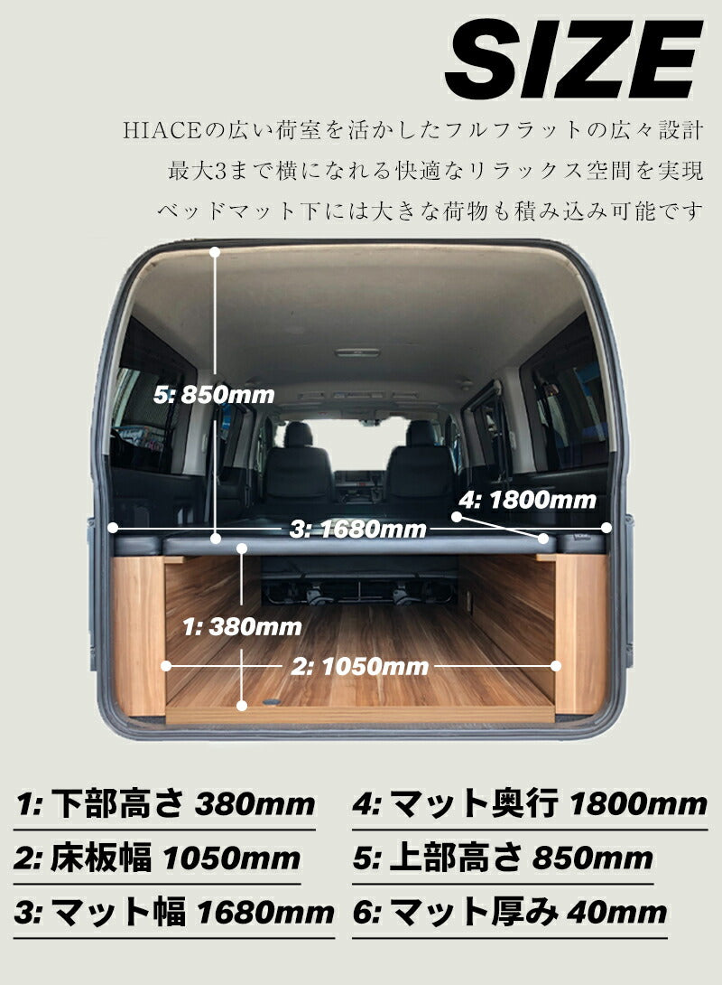ベッドキット ハイエース ワイドボディタイプ 200系 S-GL 木目 車用ベット ブラックウッド ハイエース200系 ベットキット ワイド 車中泊ベット ブラック カスタム 木製 レザー 収納 車中泊 アウトドア キャンプ 車用ベッド 車内ベッド ハイエースベッド ハイエースパーツ